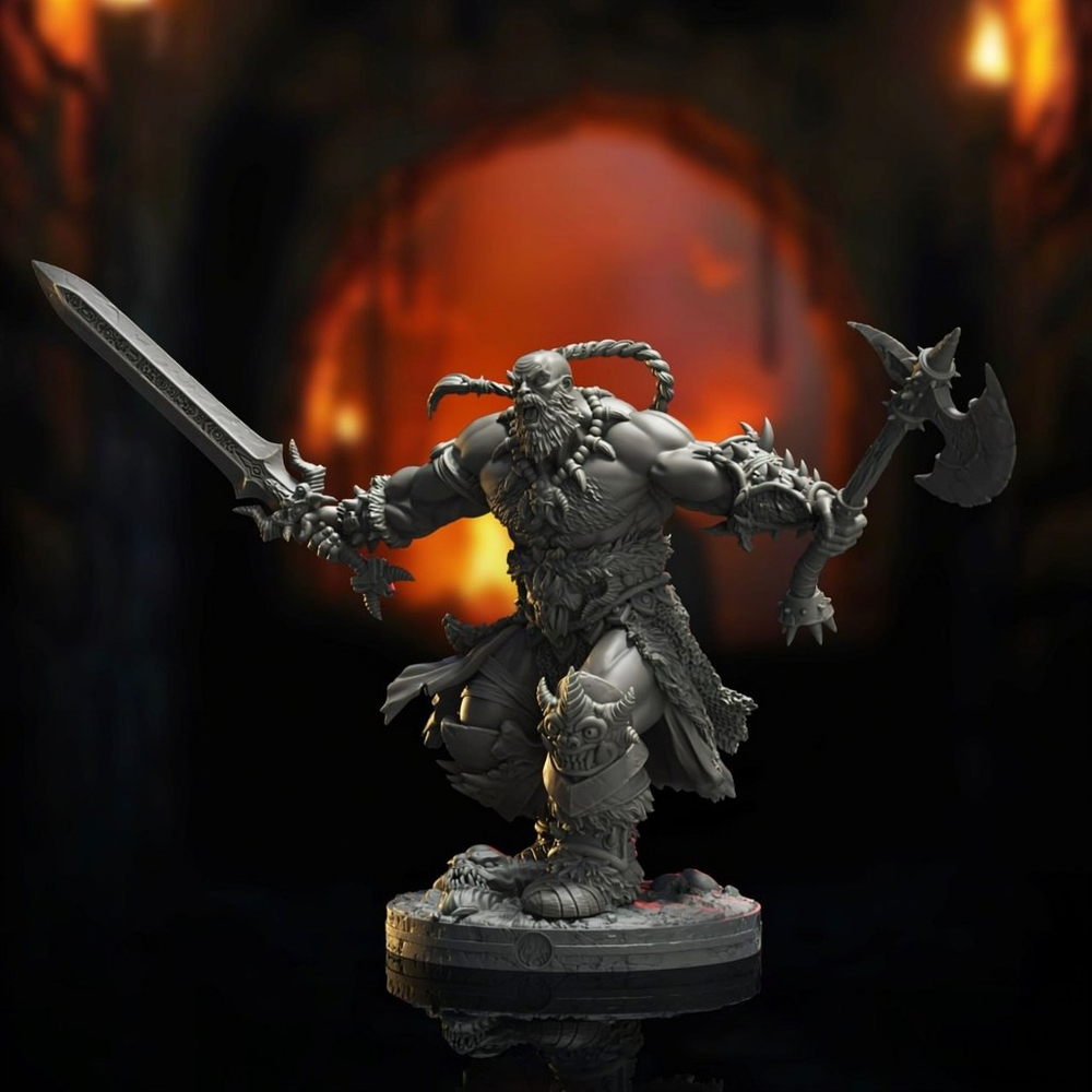 Кротгар Варвар ДнД DnD миниатюры набор Catacombs of Anguish