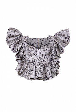 Топ серый с черным рисунком 16-02-22 SS