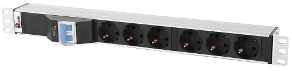 Блок розеток 19", 6 розеток ЦМО R-32-6S-A-440-K