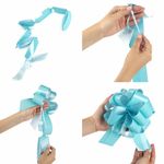 Бант-шар d = 15 см для подарка, НАБОР 3 шт., глянец, цвета желтый, мятный, голубой, ЗОЛОТАЯ СКАЗКА, 591834