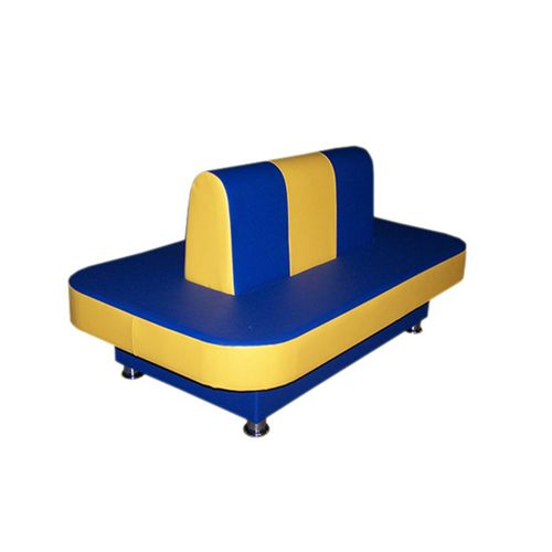 Диван круговой для раздевания (овальный) сине-желтый
