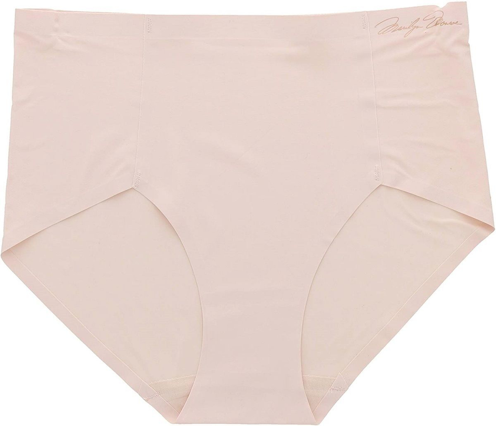 Гладкие бесшовные высокие трусики (Размер: L) (Цвет: пудровый)