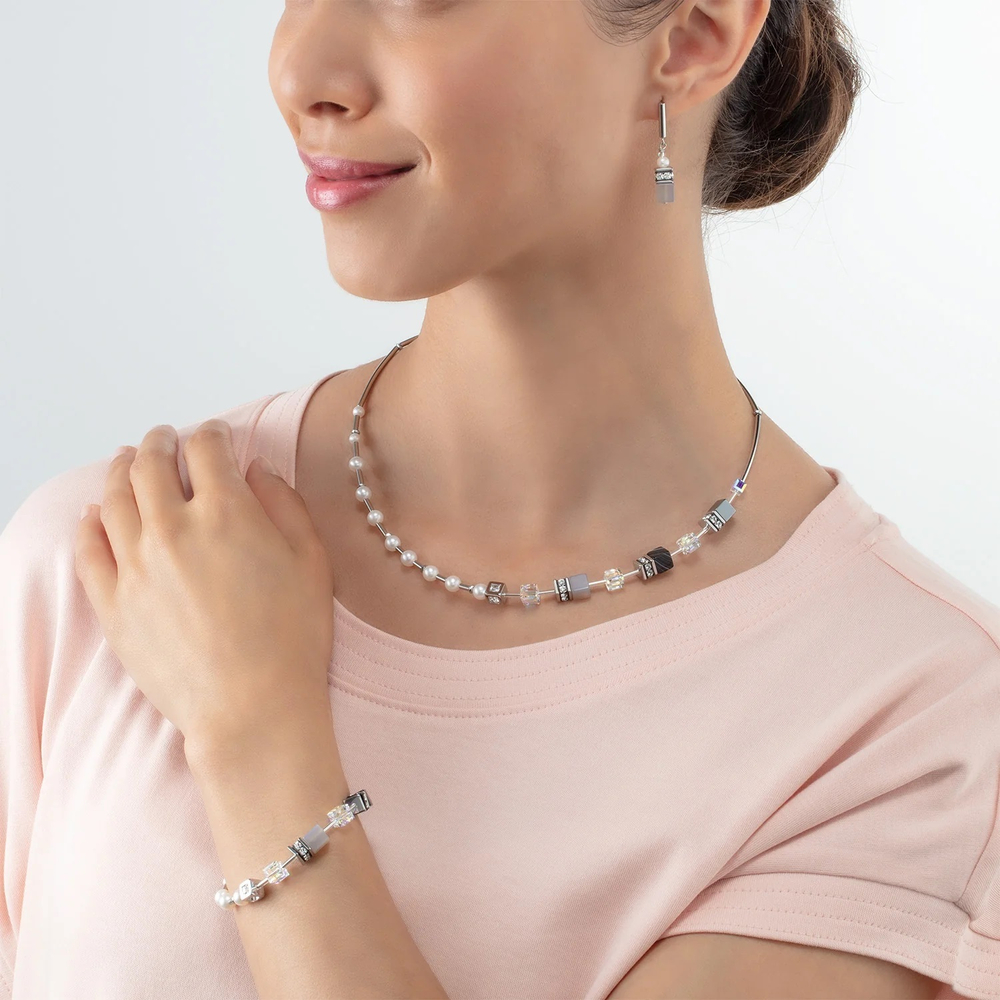Серьги-пусеты Coeur de Lion Grey-Silver 1122/21-1217