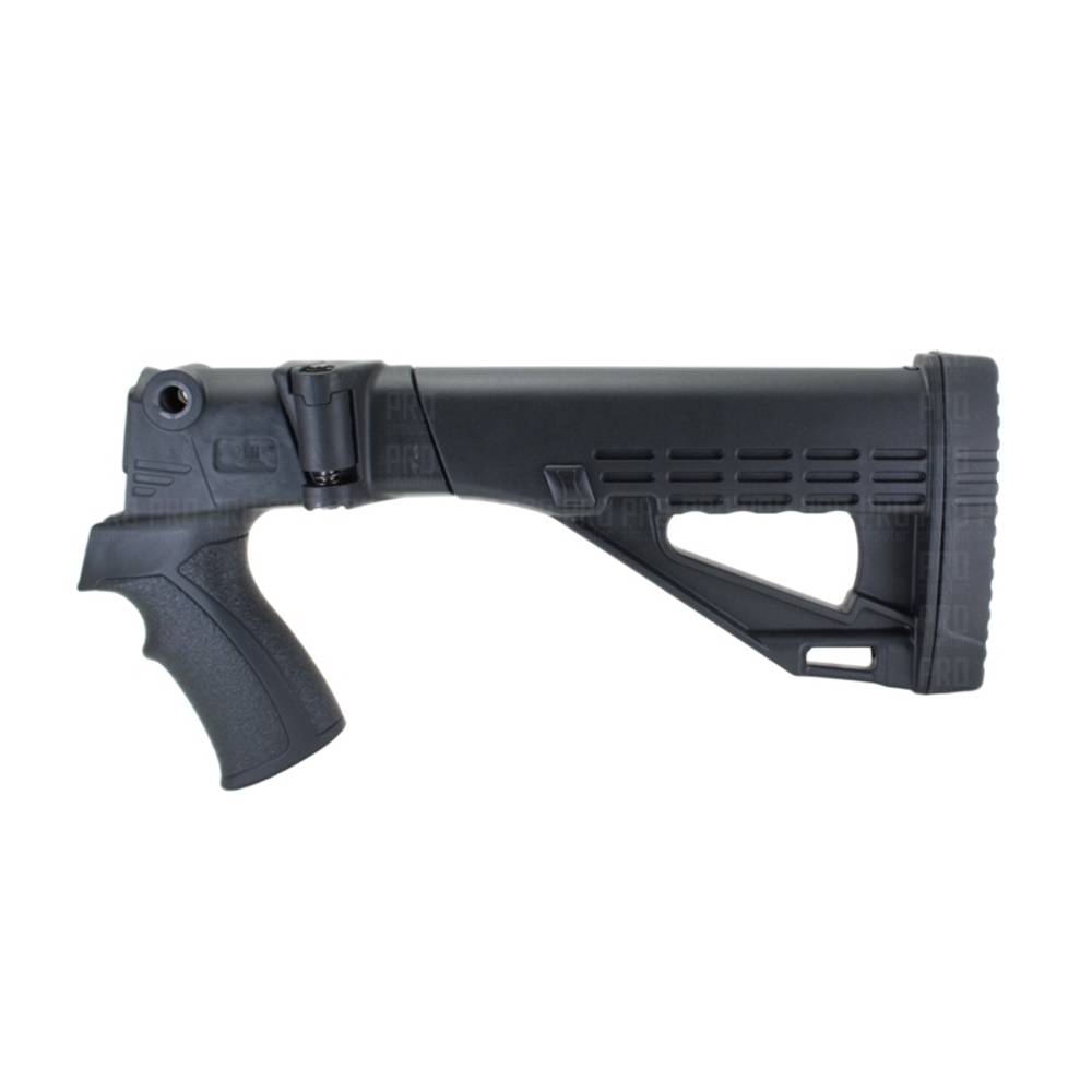 Бекас приклад, складной, телескопический, пластик, DLG Tactical. Черный