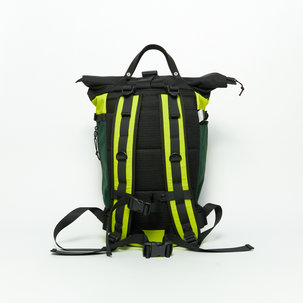 Рюкзак Rolltop Grubo 500 M пурпурный/темно-зеленый/лаймовый