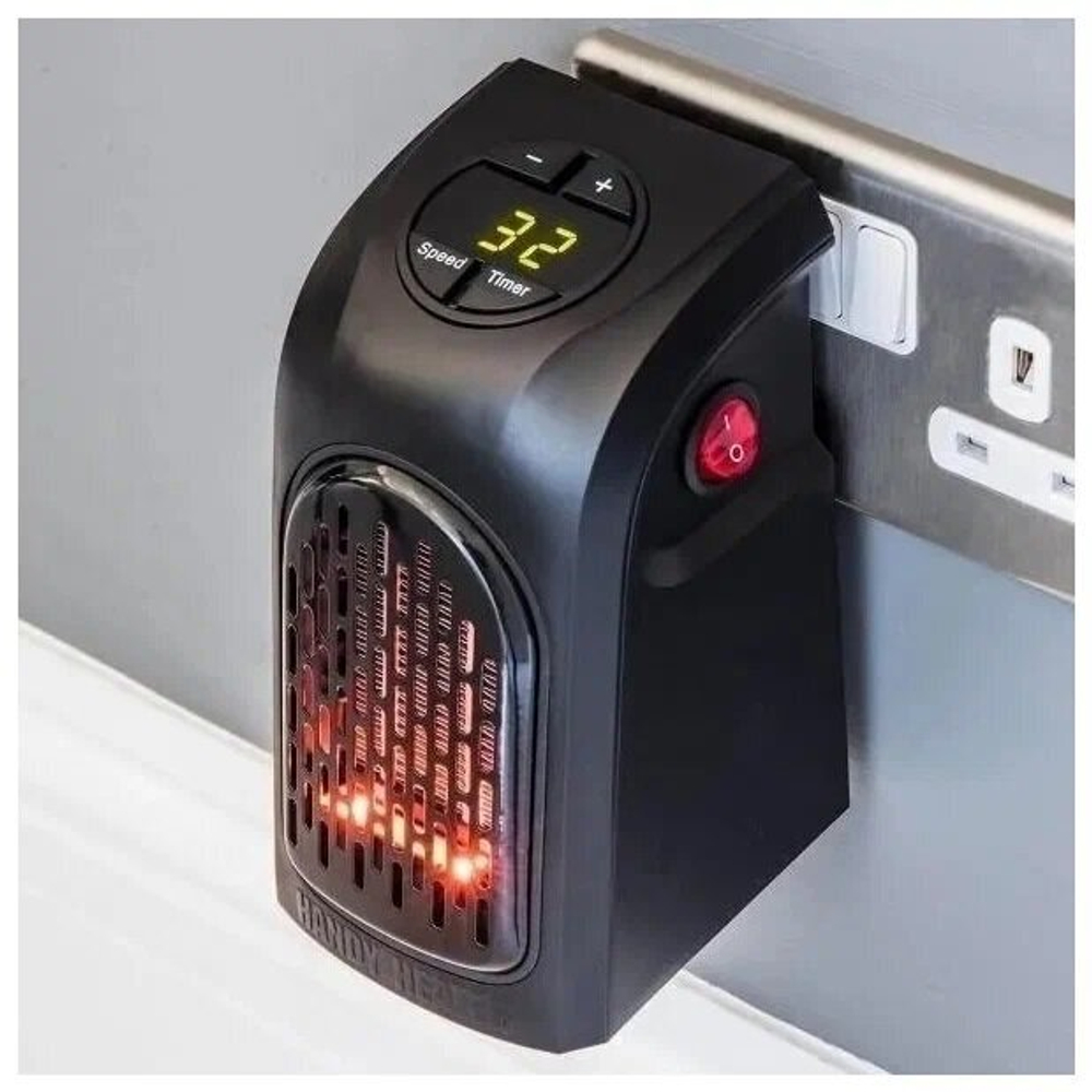 Обогреватель  настенный портативный Handy Heater, черный, пульт управления