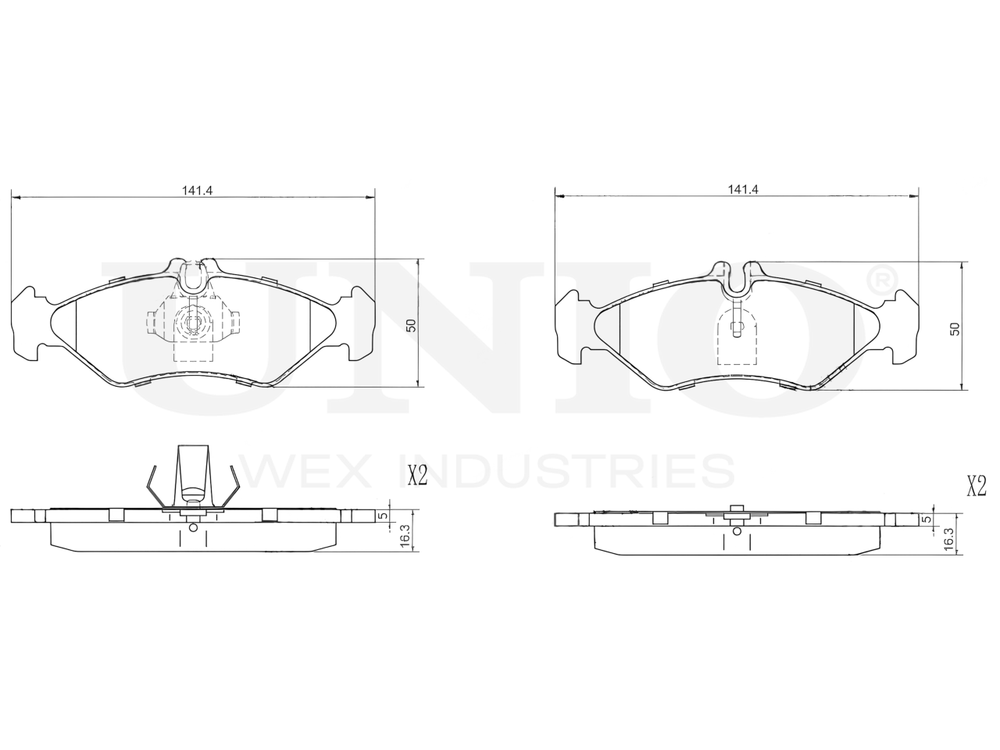 Колодки тормозные диск. задние UNIO BRP-20136