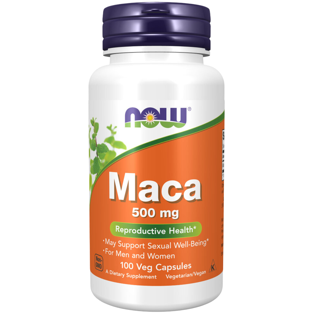 Now Foods Maca 500 mg 100 veg capsules, Мака Перуанская