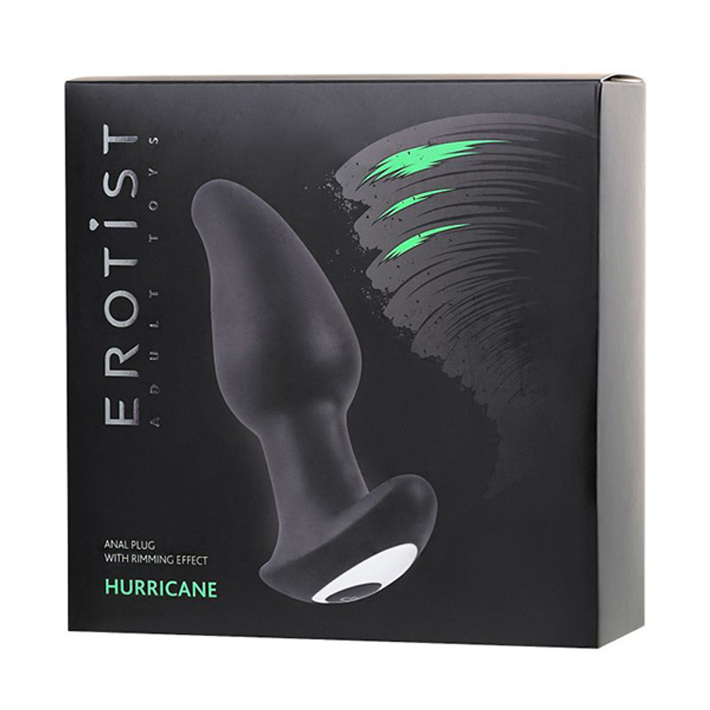 Анальная вибровтулка 14см с эффектом римминга Erotist Toy Hurricane