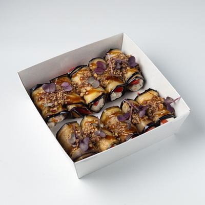 Сет рулетиков из баклажан со сливочным сыром