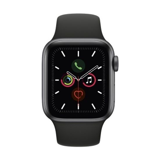 Apple Watch Series 5 40mm Aluminum Case with Sport Band (Серый космос/Чёрный) (MWV82)
