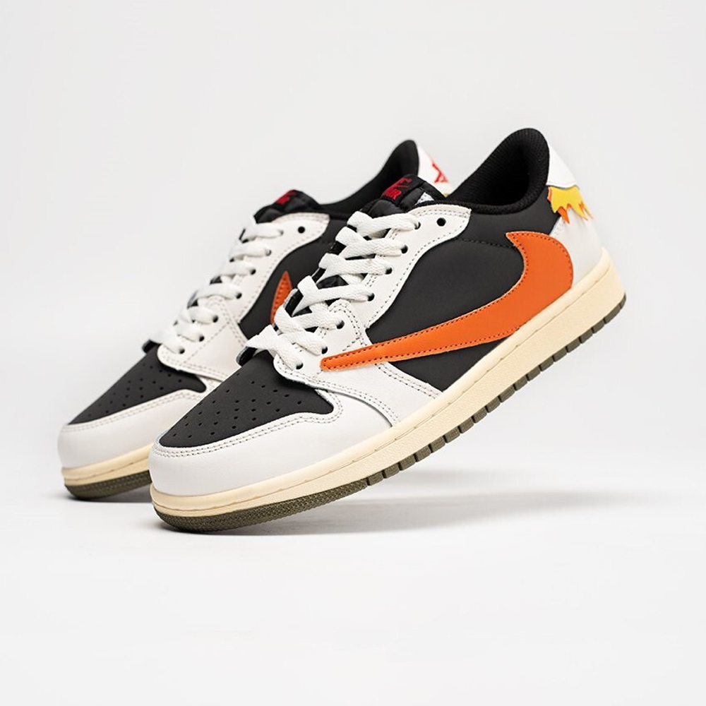 кроссовки Air Jordan 1 Low x Travis Scott White / Grey / Orange