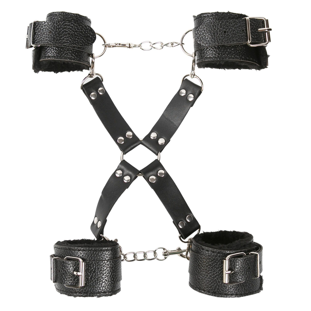 Стильный набор из 10 черных BDSM-девайсов (Цвет: черный)