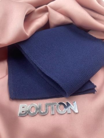 Воротник (подвяз) трикотажный синий 0,4 м, ширина 9 см