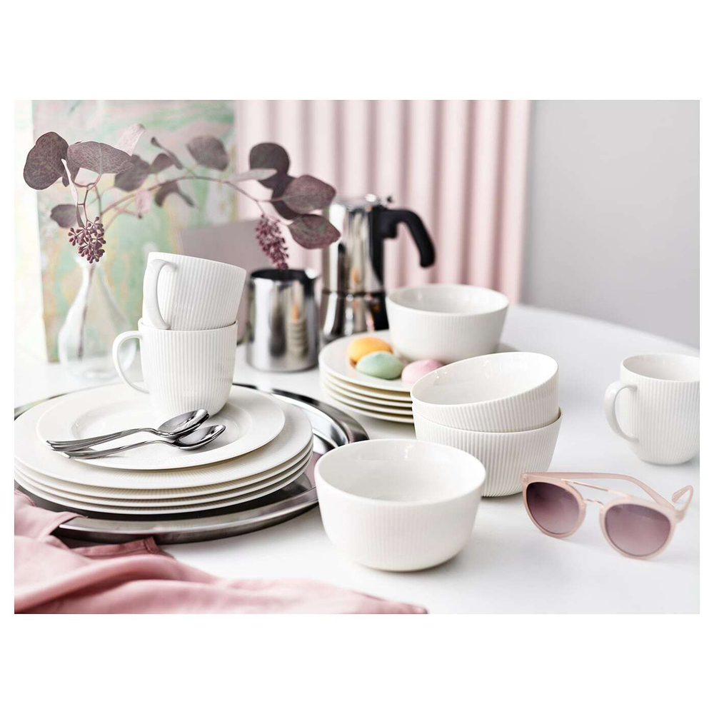 IKEA OFANTLIGT  (ИКЕА ОФАНТЛИГТ)  -  Тарелка, белая, 22 см