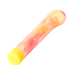 Желтый компактный стеклянный вибратор 12см для стимуляции G-точки BeYourLover Magic Cane VT500A-Y