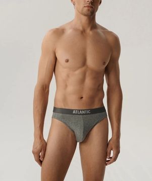 Мужские трусы (3шт) спорт Atlantic 3MP-094, черный + серый меланж + темно-серый меланж
