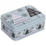 Банка жестяная «Снежинка» 1500мл 18,7*13,4*7см