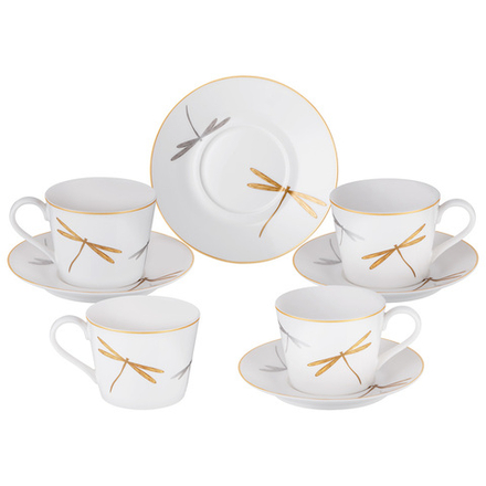 ЧАЙНЫЙ НАБОР LEFARD “ELEGANCE" НА 4 ПЕР. 8 ПР. 220 МЛ (КОР=10НАБ.)