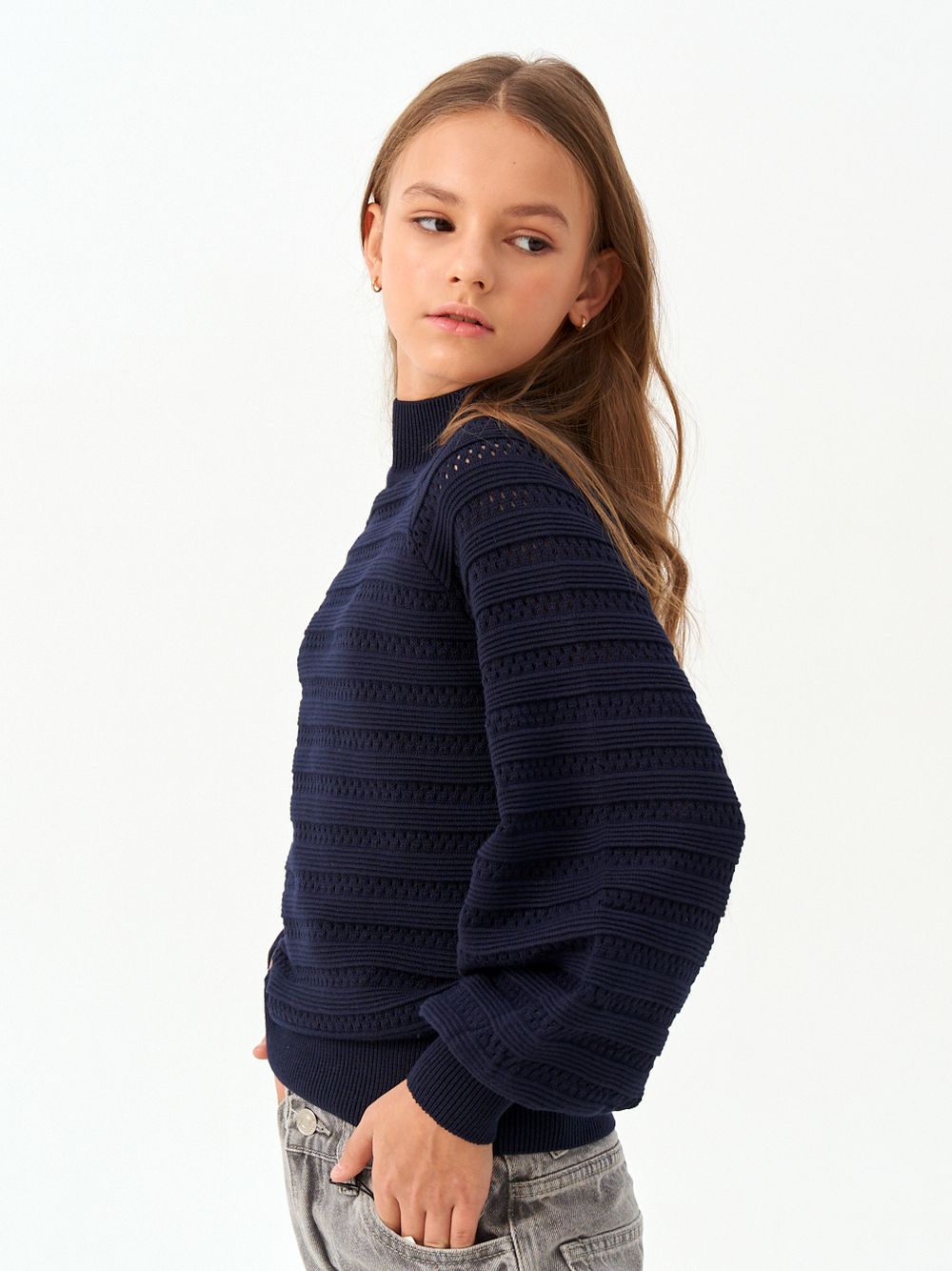 Джемпер для девочки AT1215 синий