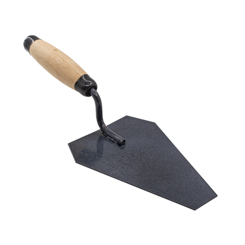 28-1-318 Кельма отделочника "Трапеция", окрашенная сталь, деревянная усиленная рукоятка, 165x105мм