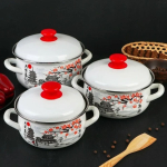 Набор эмалированной посуды 6 пр, кастрюли 1.5,2,3 л, Керчь, В-ка сак1/В-ка сакЭкстра, в асс