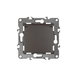 12-2103-13 ЭРА Розетка 2P+E Schuko со шторками с крышкой, 16A-250В, IP20, Эра12, бронза | Эра 12 Бронза