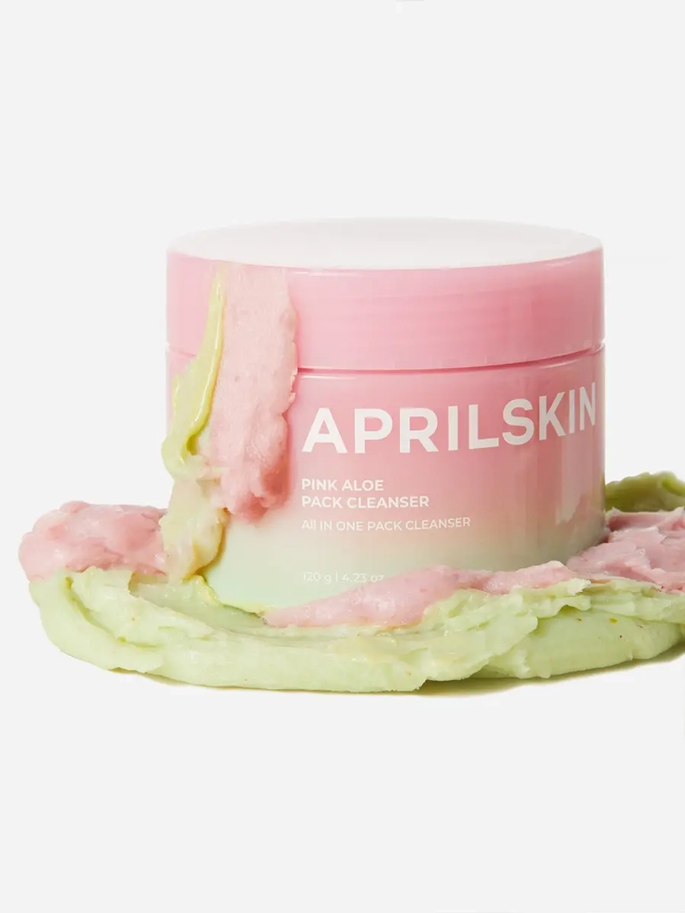 APRILSKIN Двухфазное средство: очищающий бальзам и пенка c розовым алоэ Pink Aloe Pack Cleanser 120 гр