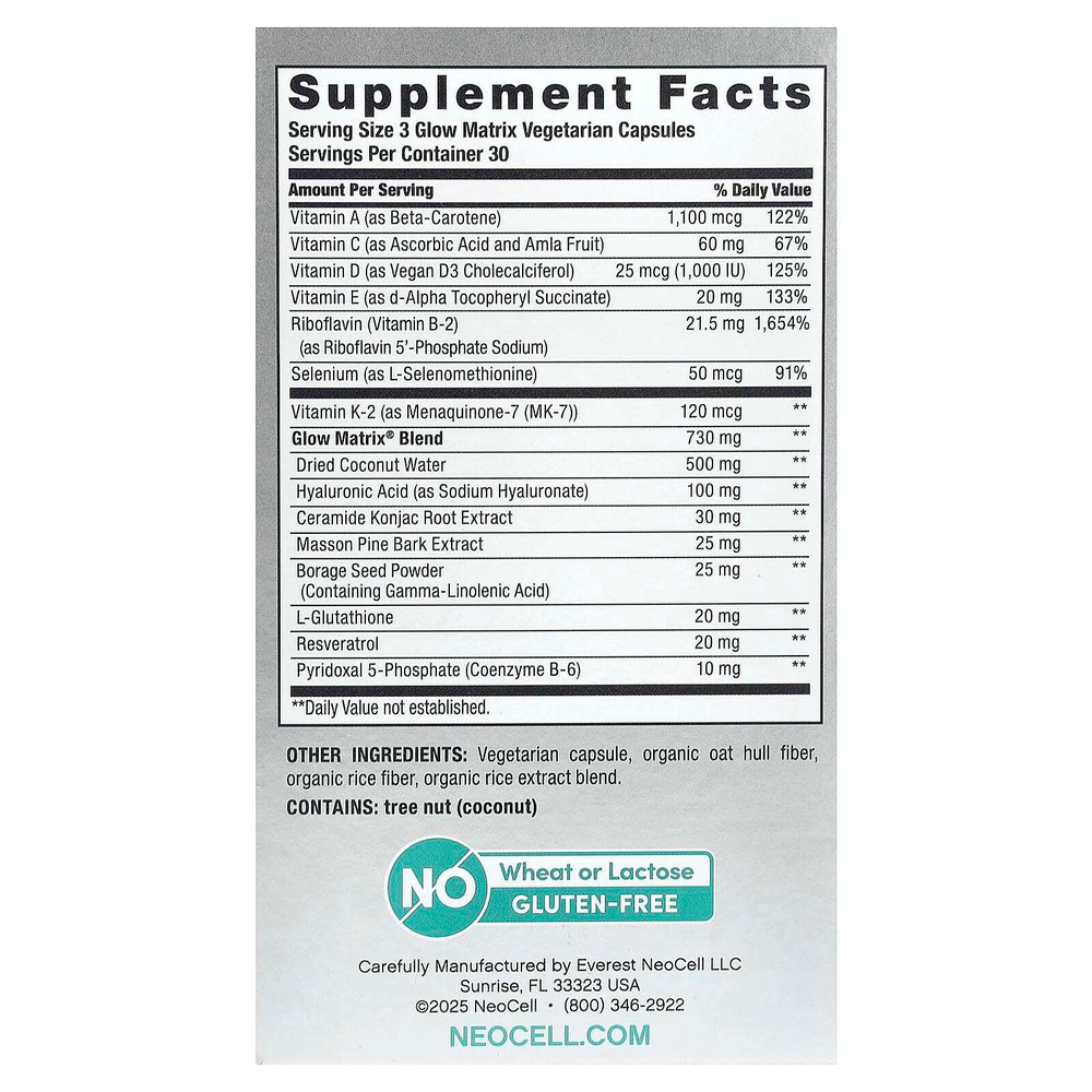 NeoCell, Glow Matrix™, 90 вегетарианских капсул