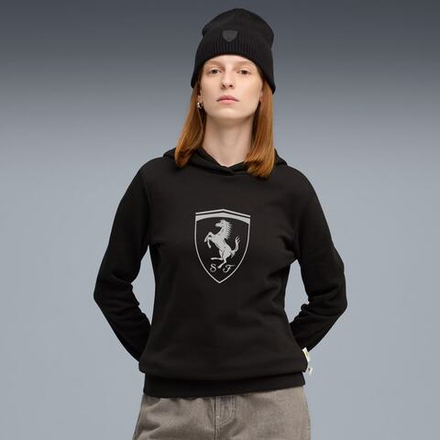 PUMA X SCUDERIA FERRARI ЖЕНСКАЯ ТОЛСТОВКА С КАПЮШОНОМ SPORTSWEAR, ЧЕРНЫЙ