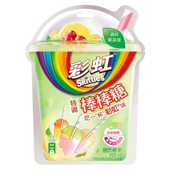 Жевательная конфета Skittles со вкусом леденцов из чая, 54гр (Китай)
