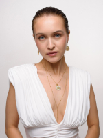 Серьги "Sun white pearl" Gold