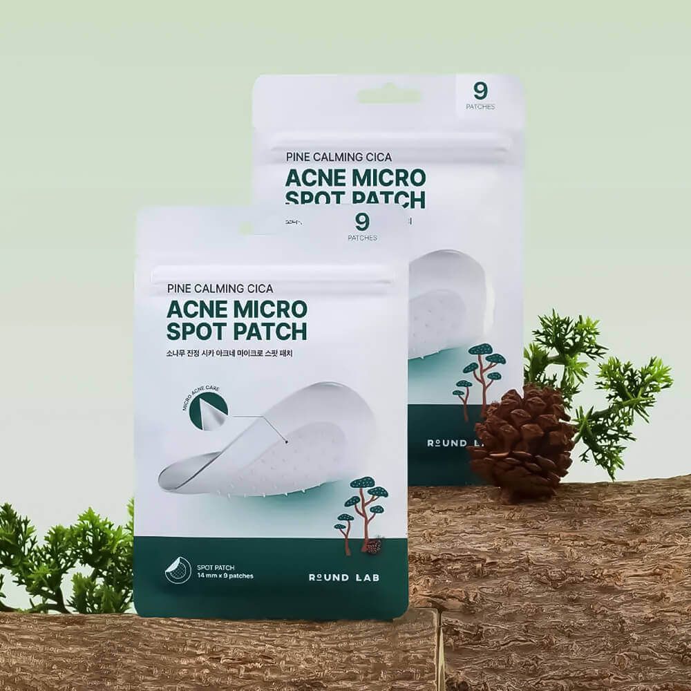 Локальные патчи с микроиглами от акне Round Lab Pine Calming Cica Acne Micro Spot Patch