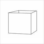 Кашпо, коллекция Classic, форма CUBE