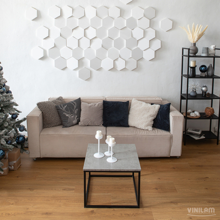 Кварц-виниловый ламинат Vinilam cork premium 33951 Дуб Севилья