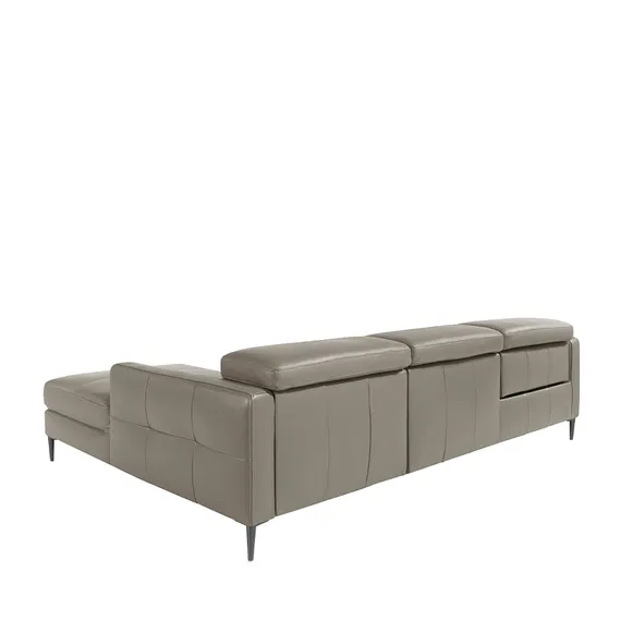 Угловой диван с реклайнером Angel Cerda 5237-R, серая кожа