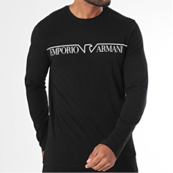 Мужская пижама черная: толстовка и штаны Emporio Armani 112033_4F516 00020