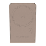 Кожаный чехол-бумажник MagSafe с подставкой Magssory Ultima Geo Photo Wallet Гибридный картхолдер-штатив из полиуретановой кожи с Bluetooth-кнопкой для мобильной съёмки. Работает с приложением Apple «Локатор». Вмещает до четырёх карт. Есть RFID-защита