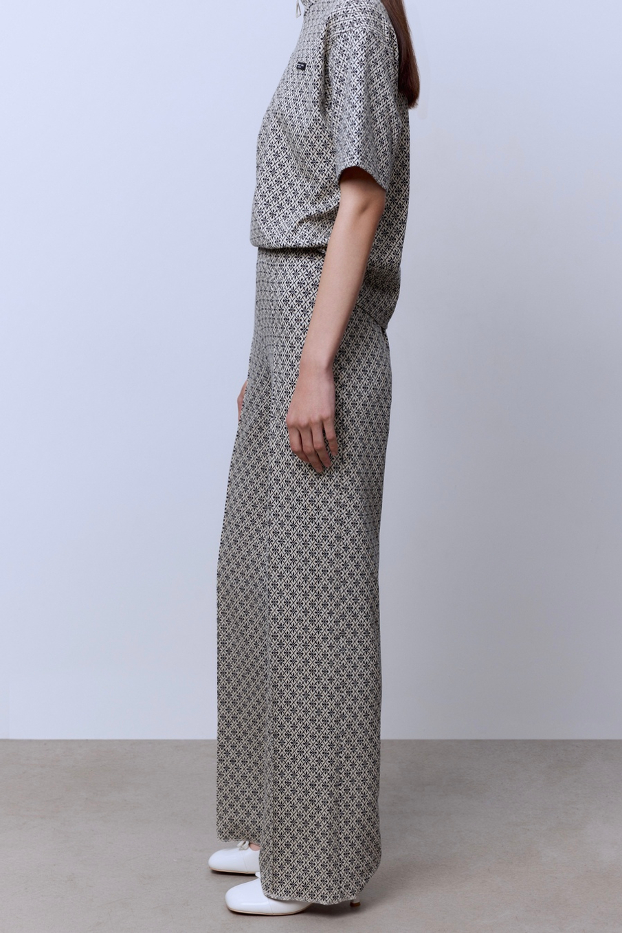 Брюки из трикотажного хлопка с принтом