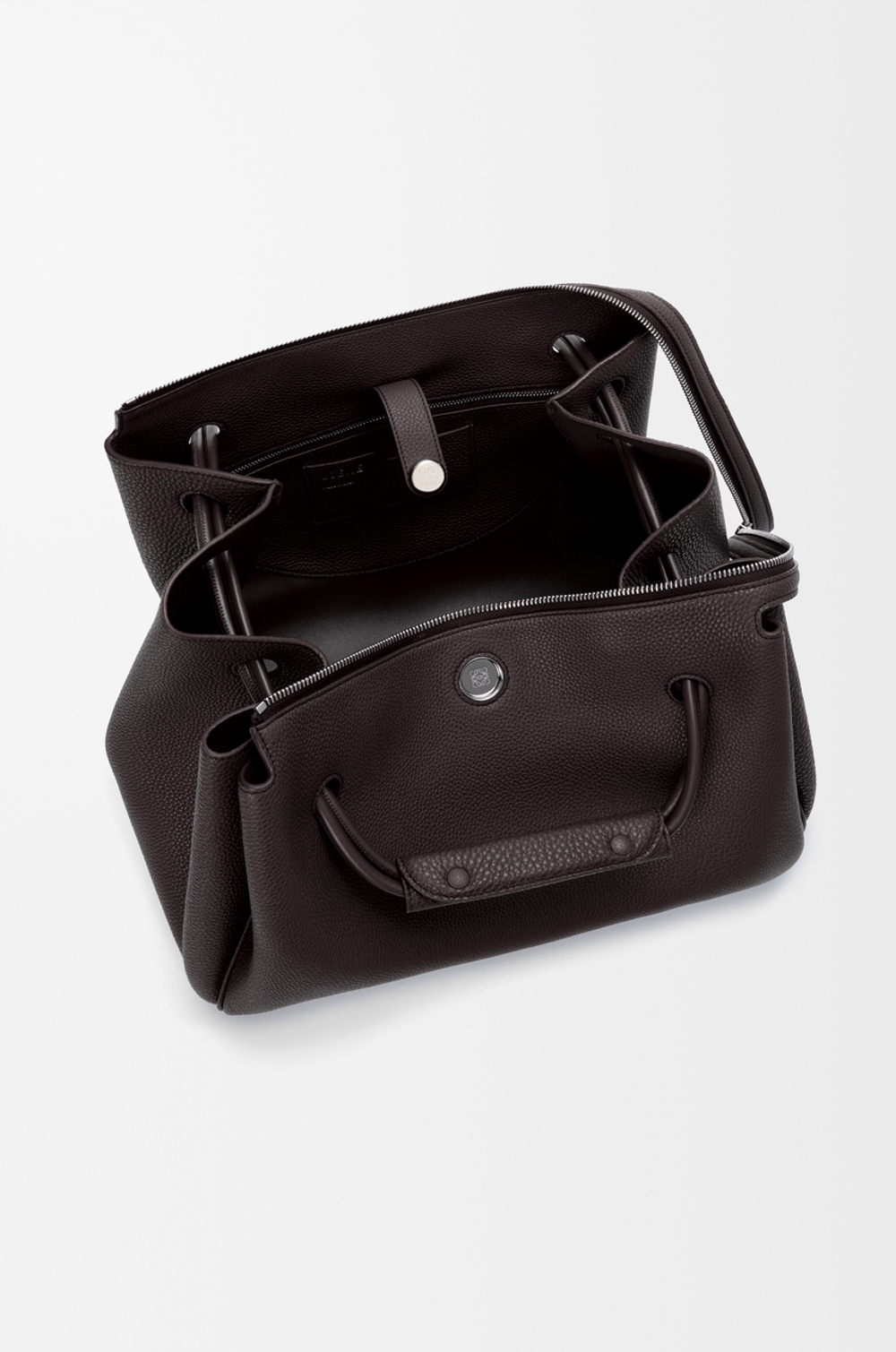 Loewe Большая сумка Madrid из мягкой зернистой телячьей кожи, темно-коричневый