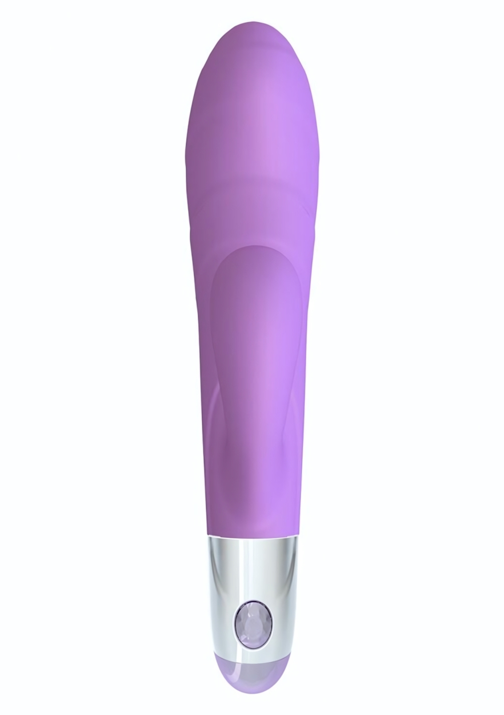 Фиолетовый вибратор Lovely Vibes G-spot Twin - 20 см. (Цвет: фиолетовый)