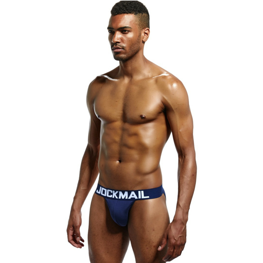 Мужские трусы танга темно-синие JOCKMAIL JM3022-16