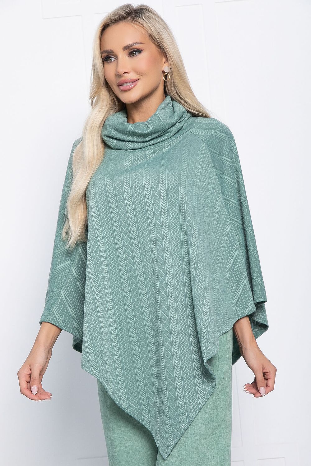 Пончо Арина (фисташковое) Б11007 LT Collection