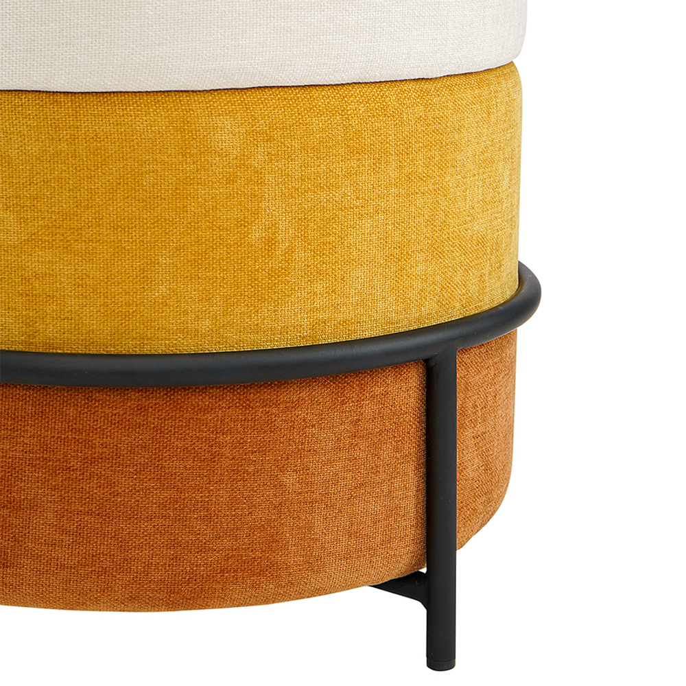 Пуф norunn, шенилл, тыквенный