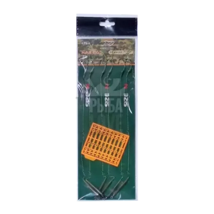 Поводок карповый с волосом и стопором Miracle Fish Hair Rigs (6шт)