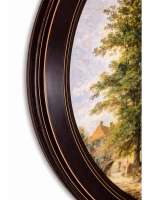 Картина на стену в круглой раме на холсте 27 см