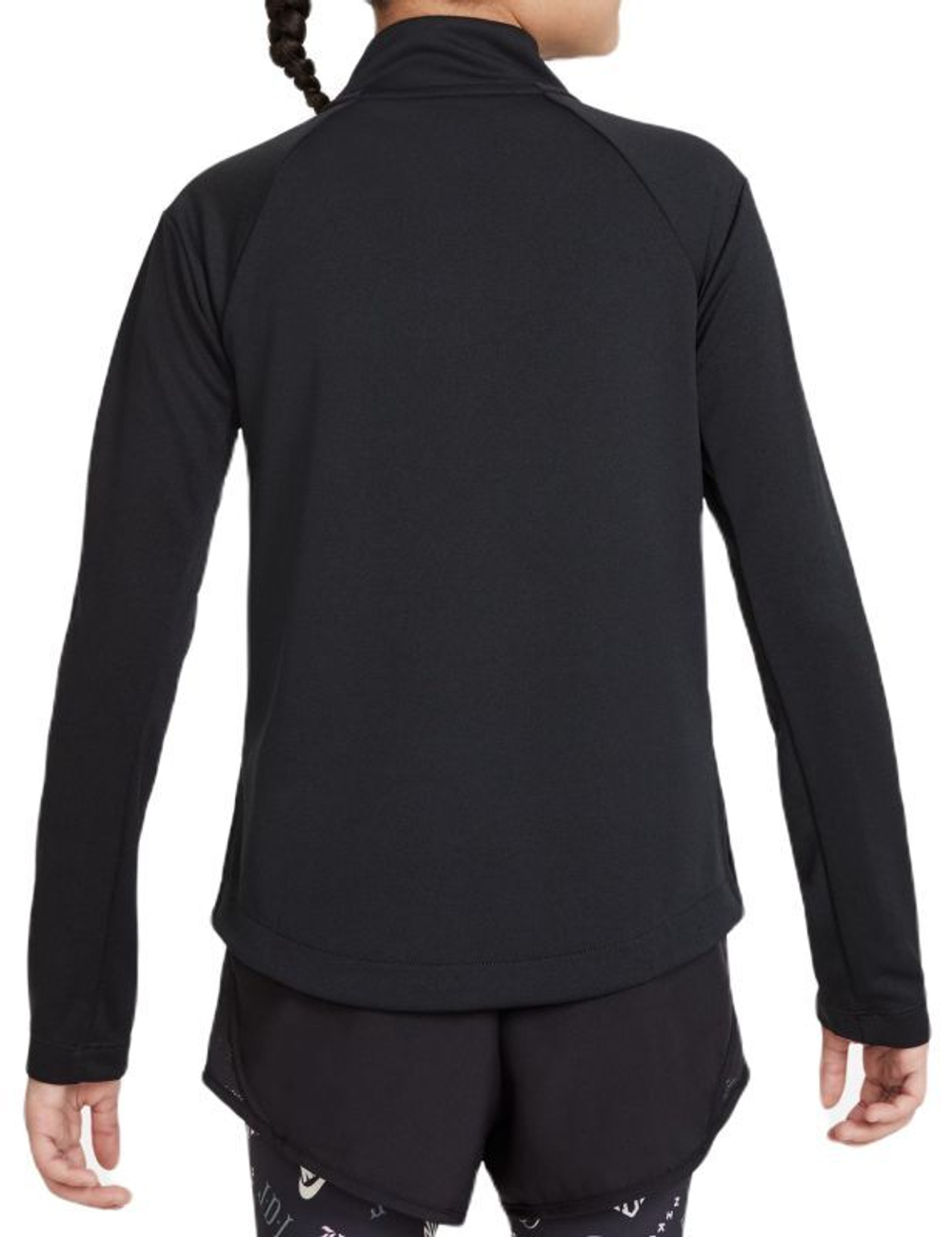 Футболка для девочки теннисная Nike Dri-Fit Long Sleeve Running Top - black