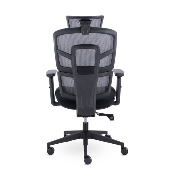 Кресло UTFC Киото М-250 черный пластик (серый/черный)