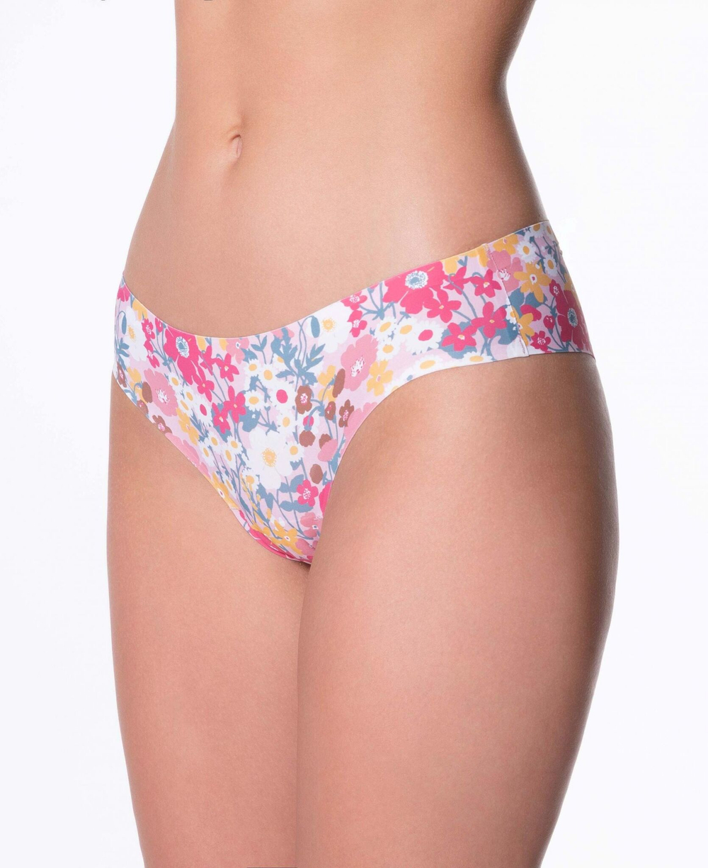 Трусы-бразилиана Pastel Dream с цветочным принтом (Размер: S) (Цвет: разноцветный)
