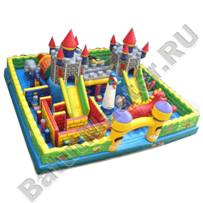 Большой надувной батут "Средневековье" 15*15*5 м